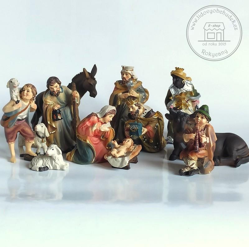 Figurky do betlému sada 12 dílů 7 cm Polyresin "Matouš"