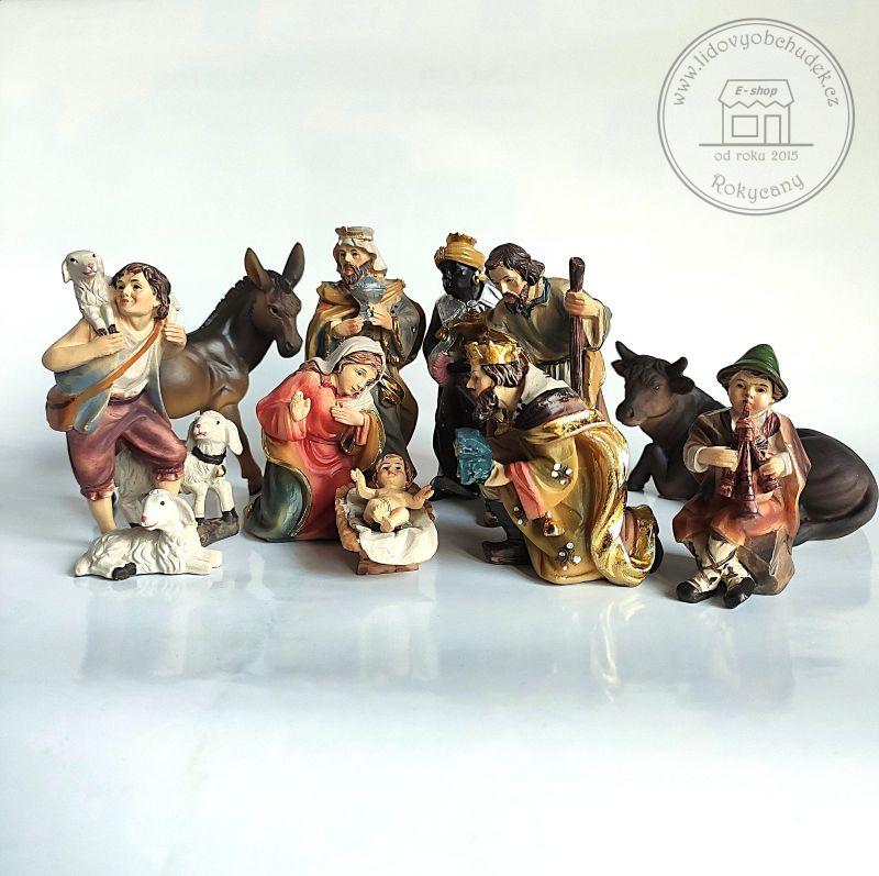 Figurky do betlému sada 12 dílů 9 cm Polyresin "Matouš"