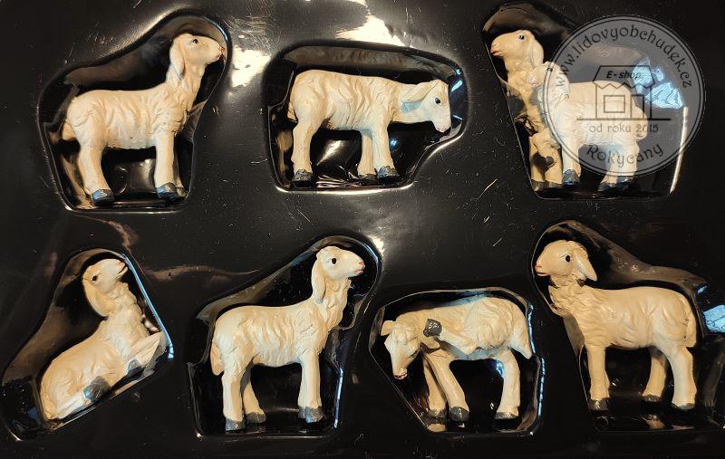 Ovečky - sada 7 ks 4 cm figurek do betlému Polyresin