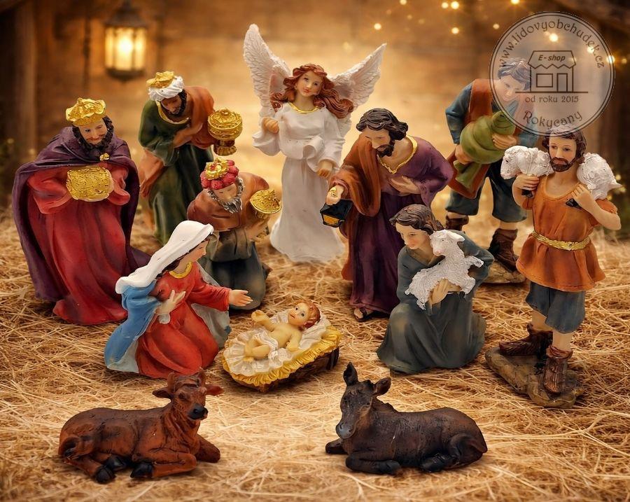  Figurky do betlému sada 12 ks 14 cm Polyresin