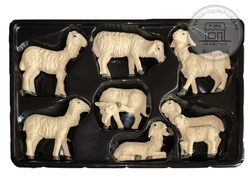Ovečky - sada 7 ks 6,5 cm figurek do betlému Polyresin