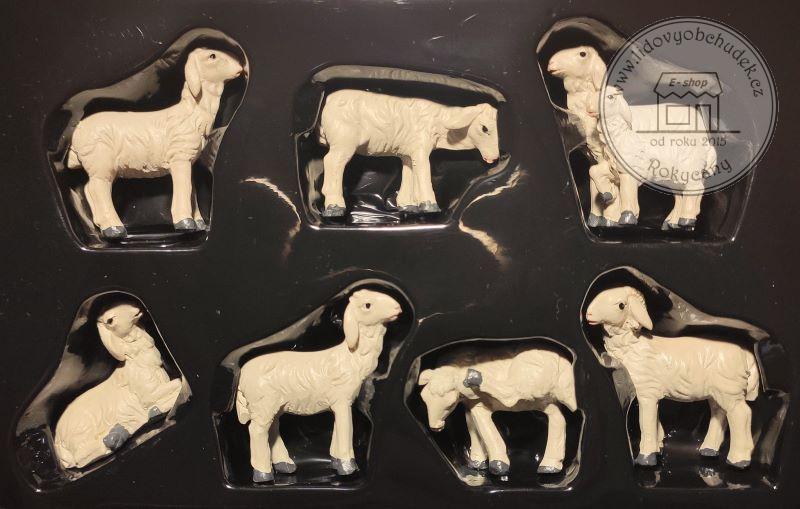 Ovečky - sada 7 ks 4 cm figurek do betlému Polyresin
