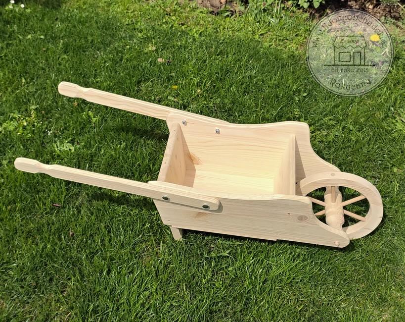 Dřevěný Trakař s korbou 95 x 34 x 36 cm typ L 90 přírodní