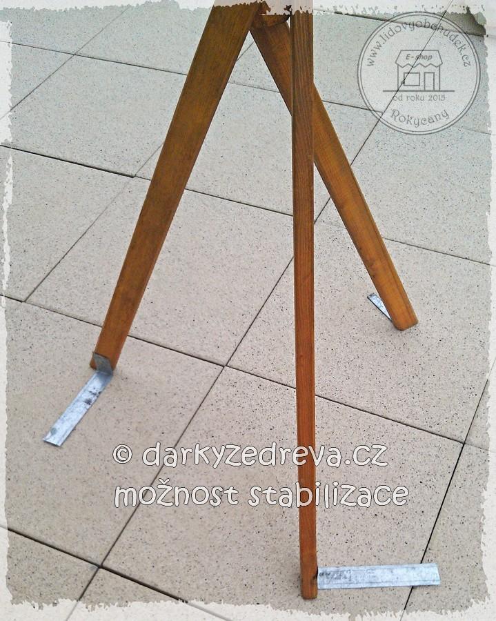 Stojan pod velká krmítka 113 cm dřevěný