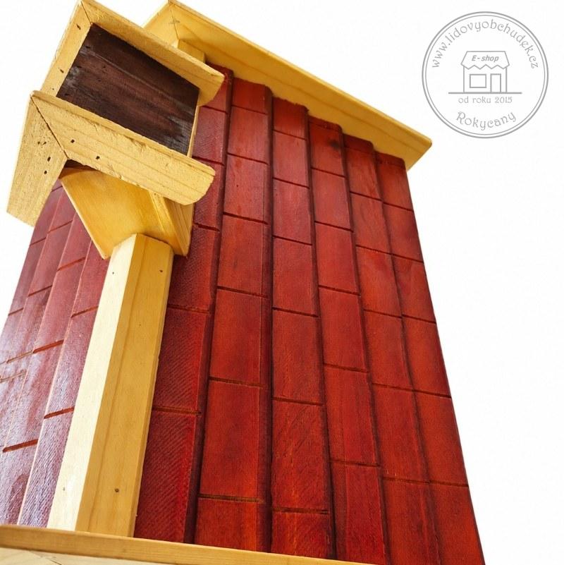 Ptačí krmítko dřevěné - srub MAXI 50 x 46 x 47 cm hnědá střecha