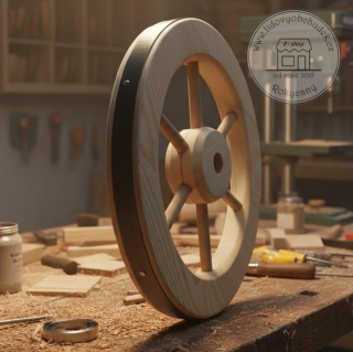 Opáskování dřevěného loukoťového kola 25 cm